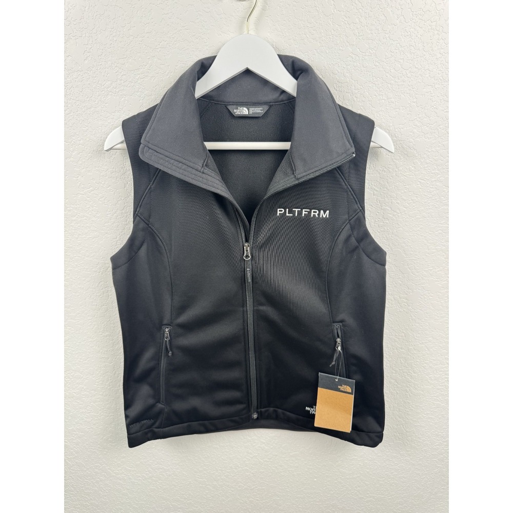 The North Face Ridgewall FZ Vest Black PLTFRM Logo Windwall Women's Size M New